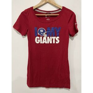 New York Giants Football Women's Short Sleeve Tshirt XS‎ NFL Nike Collab